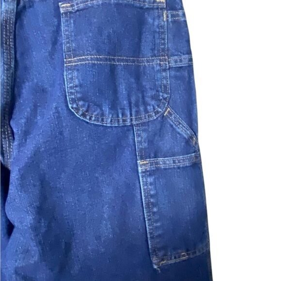 Schmidt Workwear Womens Relaxed Fit Cargo Jeans Size 8 Classic Blue Denim - Picture 5 of 9